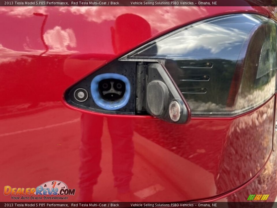 2013 Tesla Model S P85 Performance Red Tesla Multi-Coat / Black Photo #7