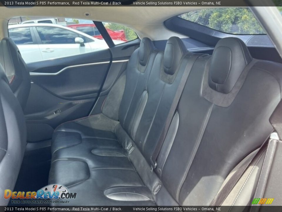Rear Seat of 2013 Tesla Model S P85 Performance Photo #10