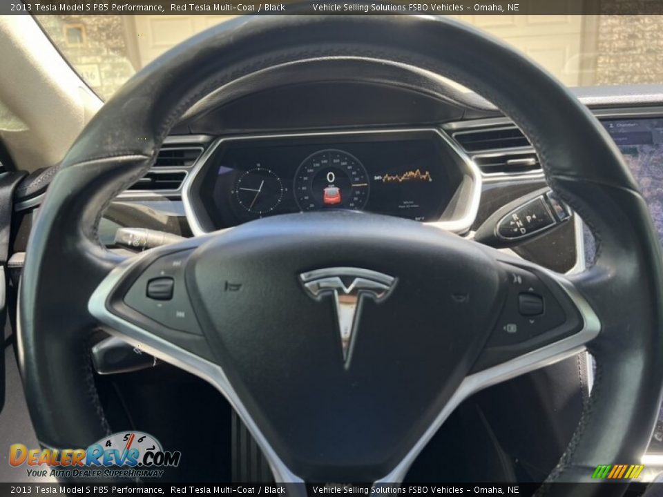 2013 Tesla Model S P85 Performance Steering Wheel Photo #15