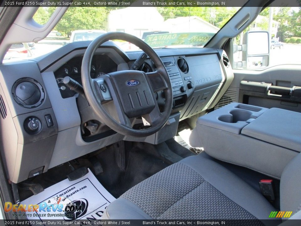 2015 Ford F250 Super Duty XL Super Cab 4x4 Oxford White / Steel Photo #6