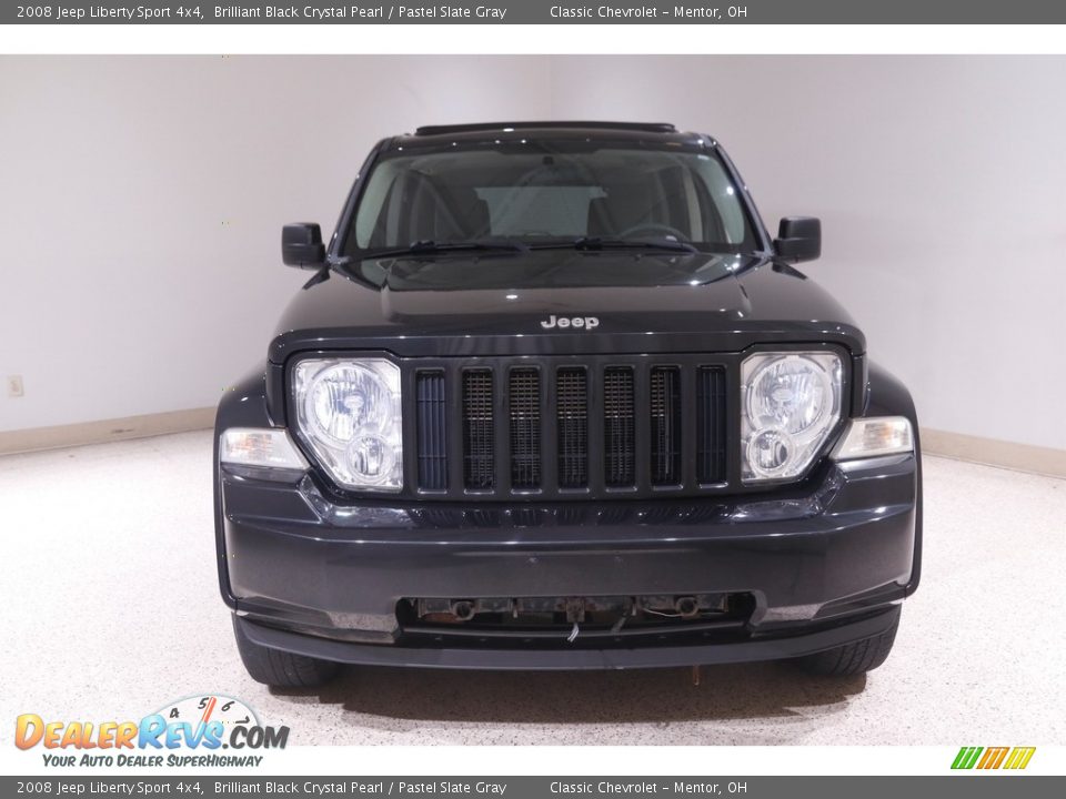 2008 Jeep Liberty Sport 4x4 Brilliant Black Crystal Pearl / Pastel Slate Gray Photo #2