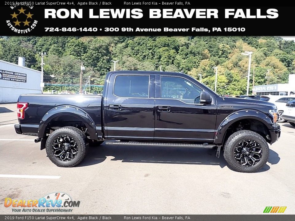 2019 Ford F150 Lariat SuperCrew 4x4 Agate Black / Black Photo #1