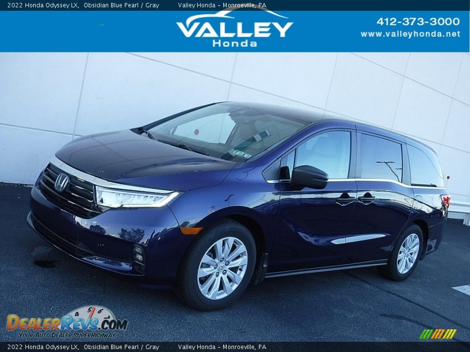 2022 Honda Odyssey LX Obsidian Blue Pearl / Gray Photo #1