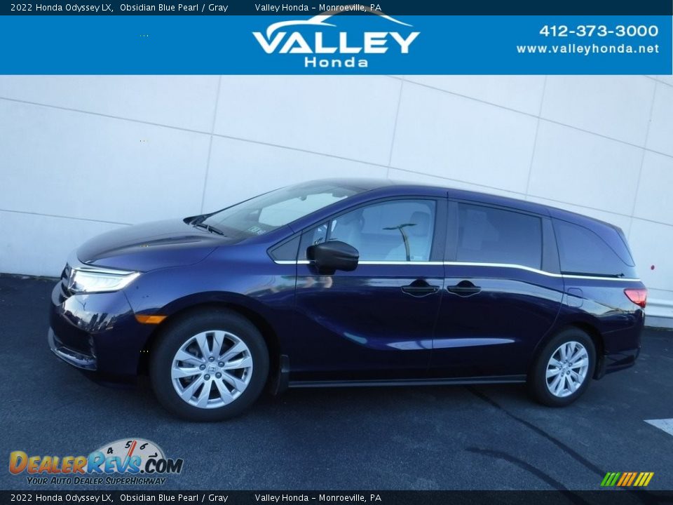 2022 Honda Odyssey LX Obsidian Blue Pearl / Gray Photo #2