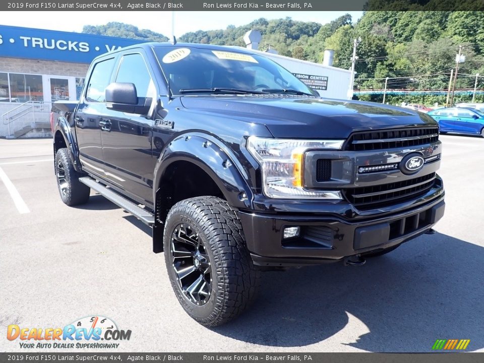 2019 Ford F150 Lariat SuperCrew 4x4 Agate Black / Black Photo #2