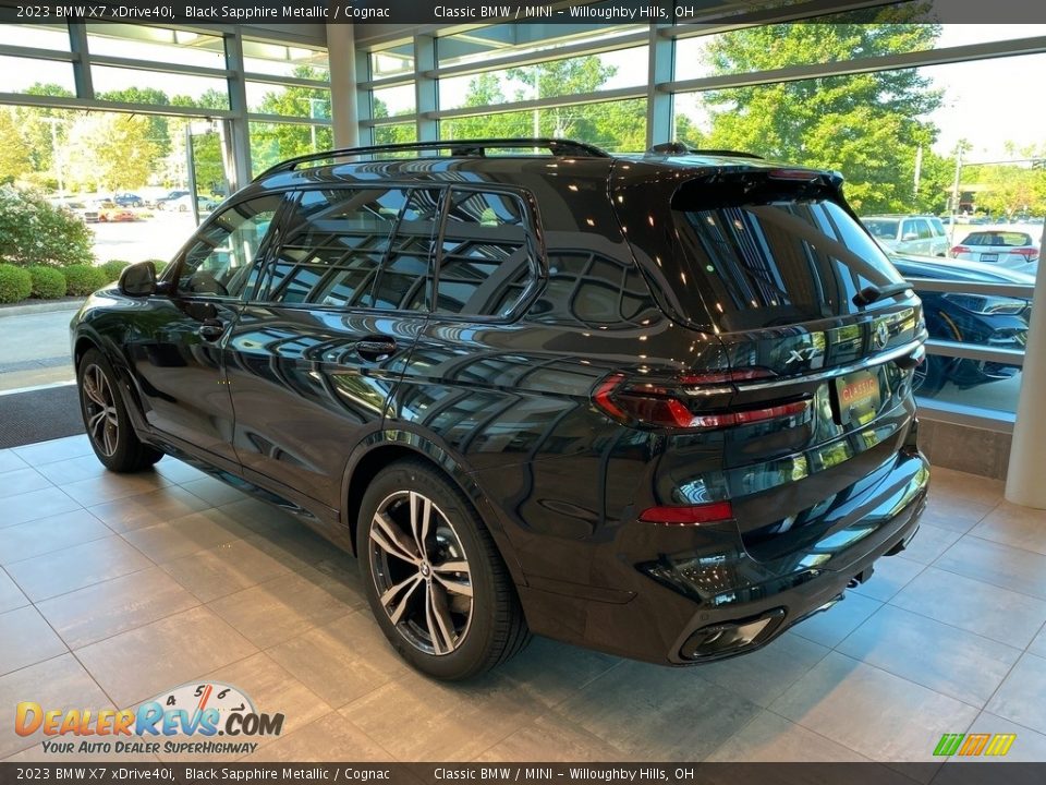 2023 BMW X7 xDrive40i Black Sapphire Metallic / Cognac Photo #2
