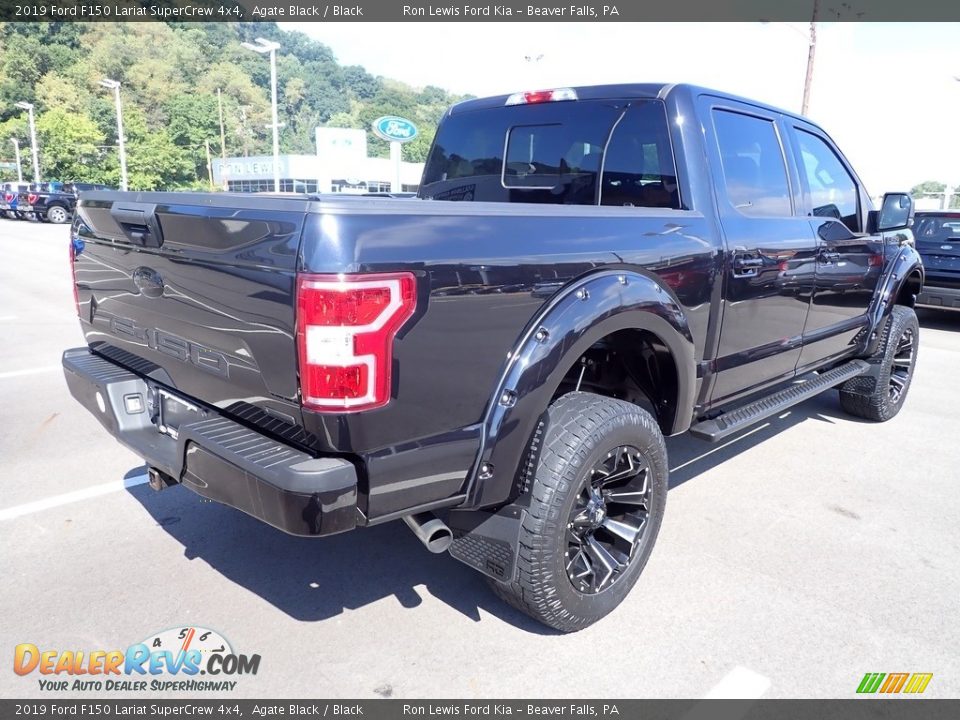 2019 Ford F150 Lariat SuperCrew 4x4 Agate Black / Black Photo #8