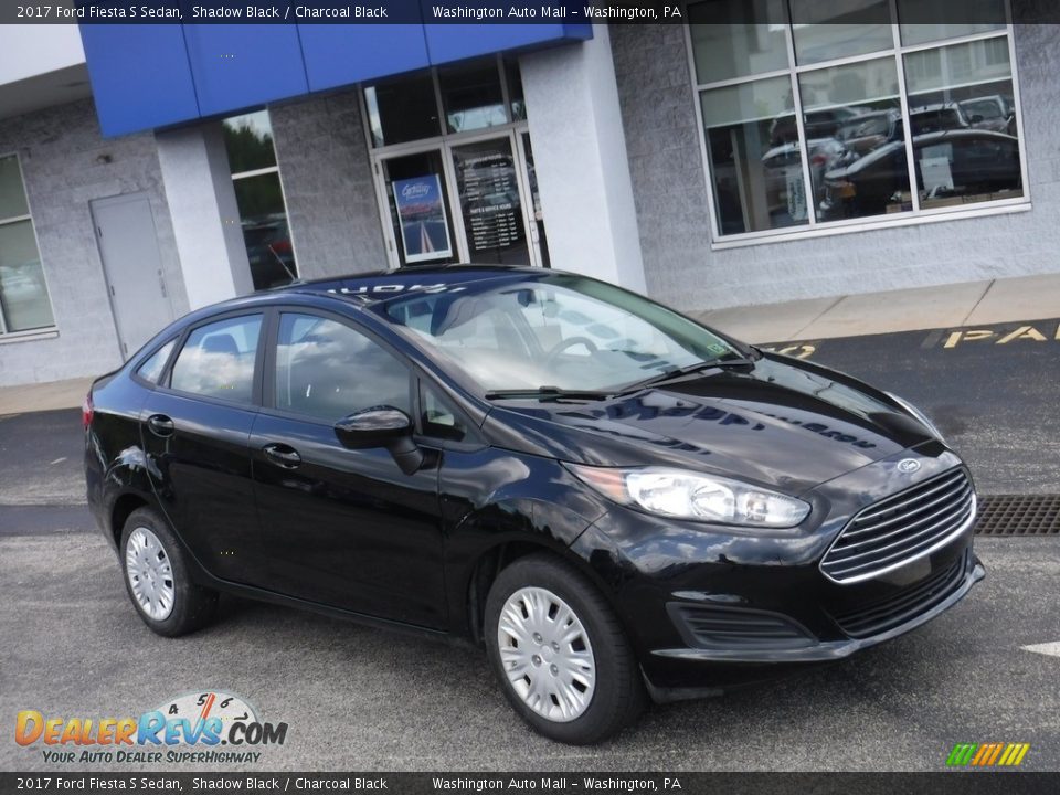 2017 Ford Fiesta S Sedan Shadow Black / Charcoal Black Photo #1