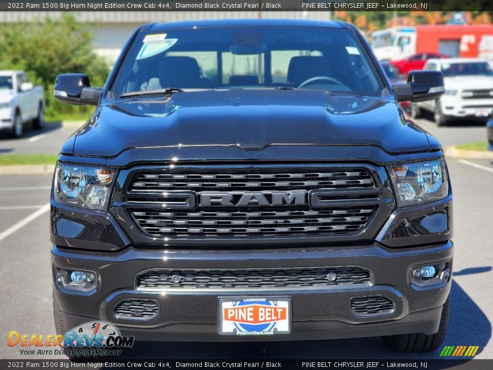 2022 Ram 1500 Big Horn Night Edition Crew Cab 4x4 Diamond Black Crystal Pearl / Black Photo #2