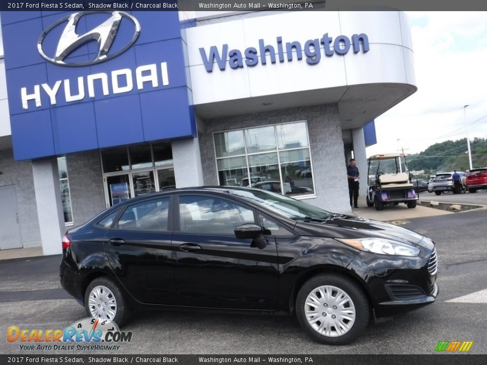 2017 Ford Fiesta S Sedan Shadow Black / Charcoal Black Photo #2