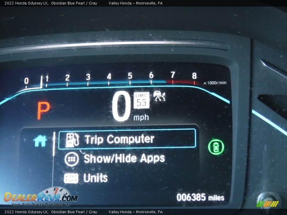 2022 Honda Odyssey LX Obsidian Blue Pearl / Gray Photo #30