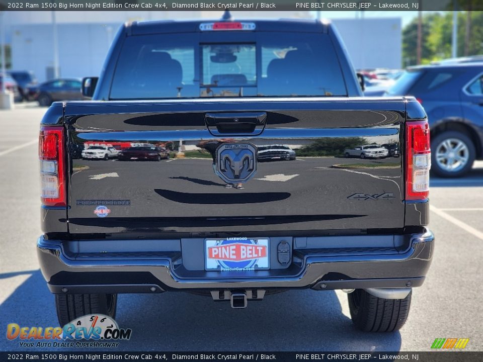 2022 Ram 1500 Big Horn Night Edition Crew Cab 4x4 Diamond Black Crystal Pearl / Black Photo #5