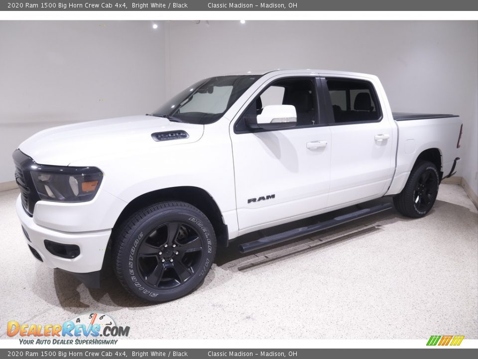 2020 Ram 1500 Big Horn Crew Cab 4x4 Bright White / Black Photo #3