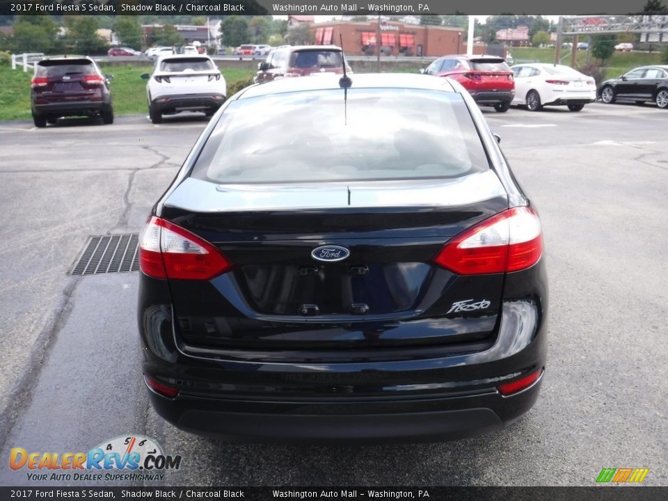 2017 Ford Fiesta S Sedan Shadow Black / Charcoal Black Photo #7