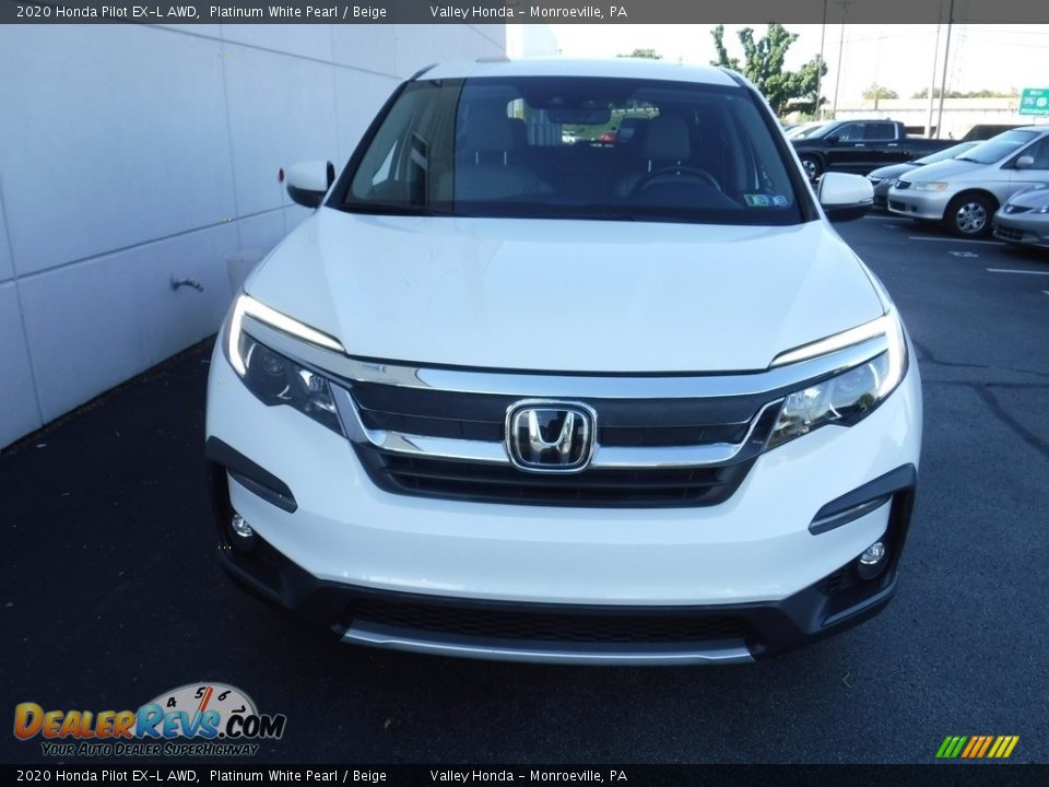2020 Honda Pilot EX-L AWD Platinum White Pearl / Beige Photo #5
