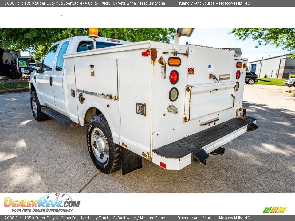 2008 Ford F350 Super Duty XL SuperCab 4x4 Utility Truck Oxford White / Medium Stone Photo #7