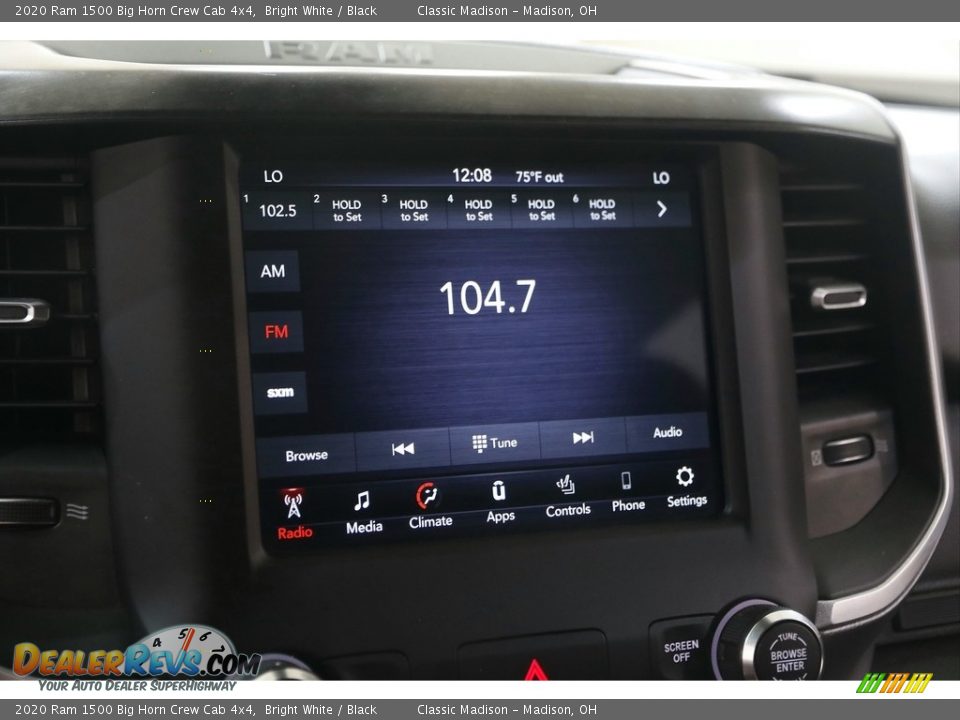 2020 Ram 1500 Big Horn Crew Cab 4x4 Bright White / Black Photo #10