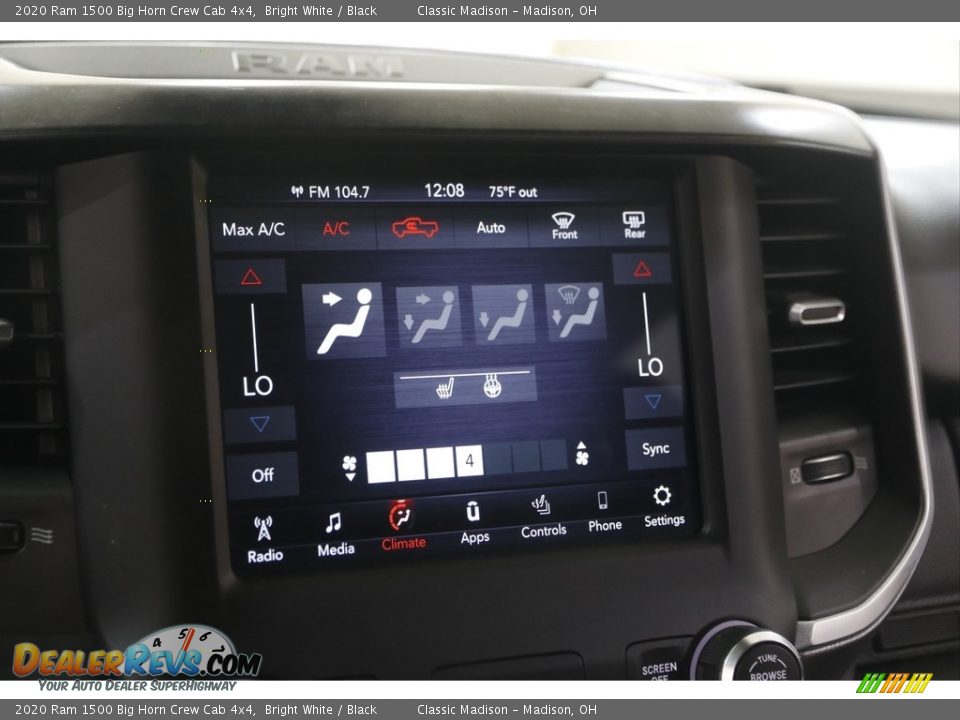 2020 Ram 1500 Big Horn Crew Cab 4x4 Bright White / Black Photo #11