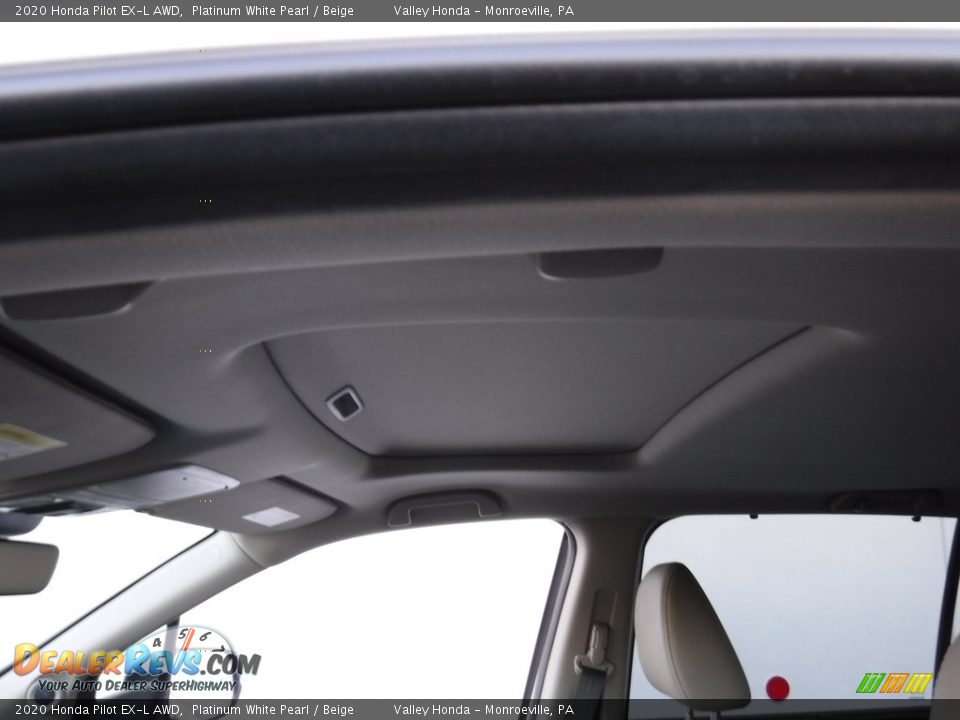2020 Honda Pilot EX-L AWD Platinum White Pearl / Beige Photo #11