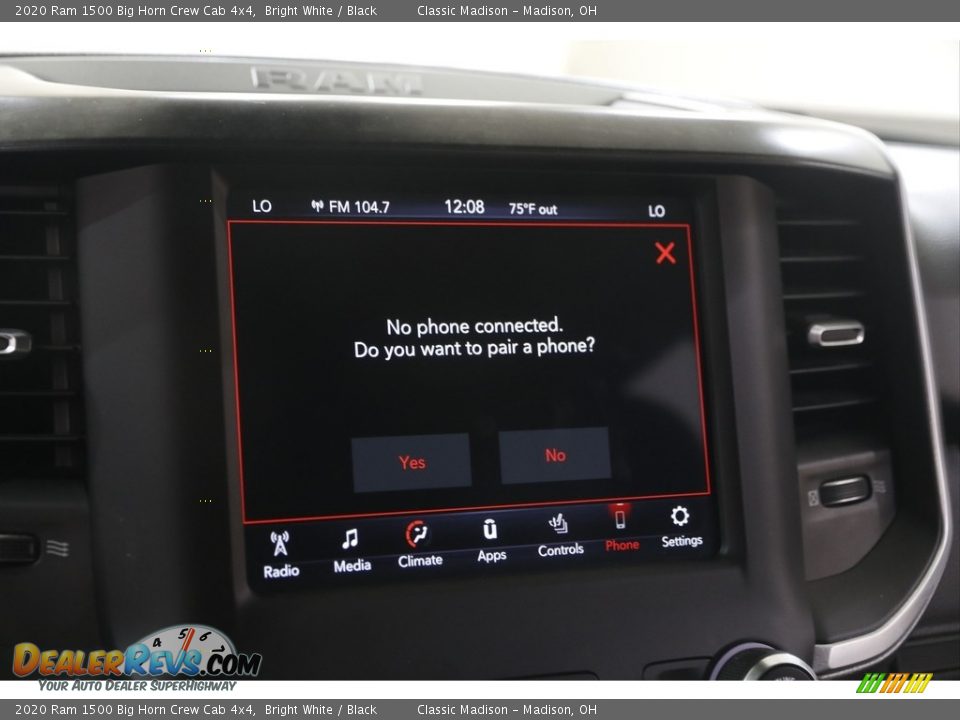 2020 Ram 1500 Big Horn Crew Cab 4x4 Bright White / Black Photo #13