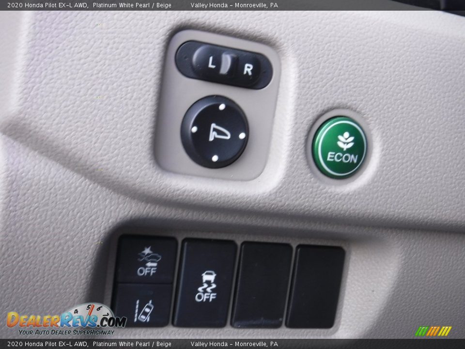 2020 Honda Pilot EX-L AWD Platinum White Pearl / Beige Photo #13