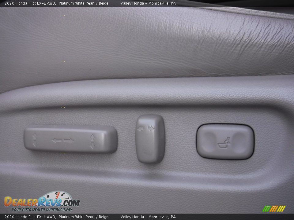 2020 Honda Pilot EX-L AWD Platinum White Pearl / Beige Photo #15
