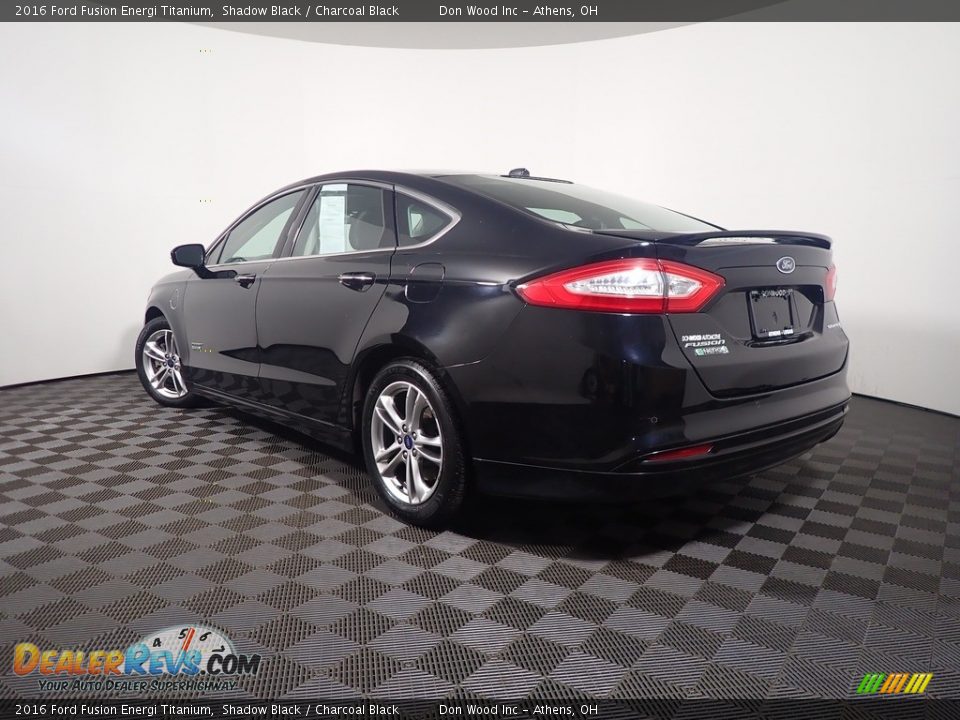 2016 Ford Fusion Energi Titanium Shadow Black / Charcoal Black Photo #12