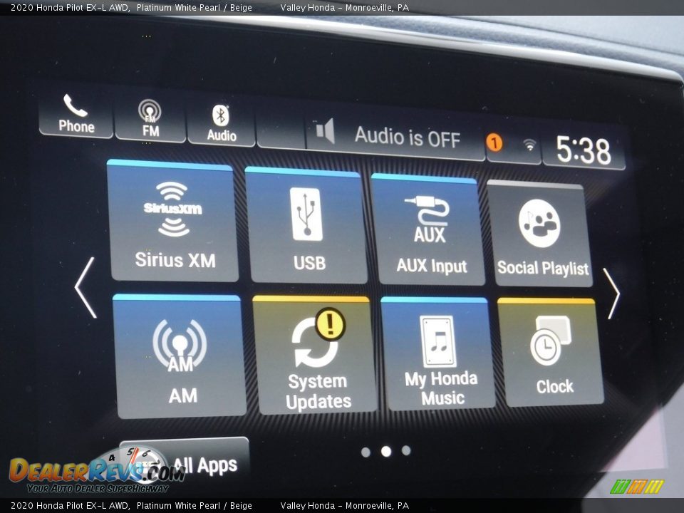 2020 Honda Pilot EX-L AWD Platinum White Pearl / Beige Photo #21