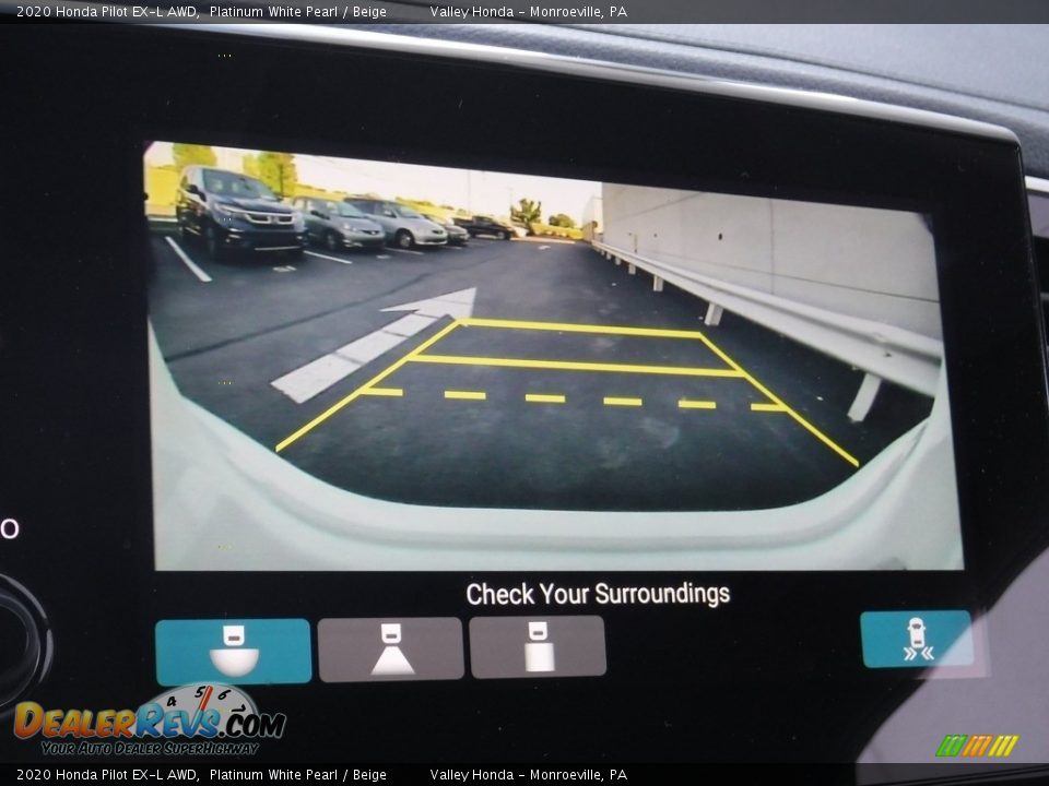 2020 Honda Pilot EX-L AWD Platinum White Pearl / Beige Photo #23