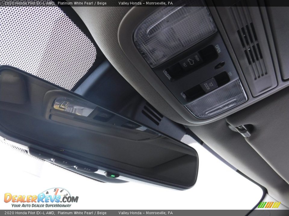 2020 Honda Pilot EX-L AWD Platinum White Pearl / Beige Photo #24