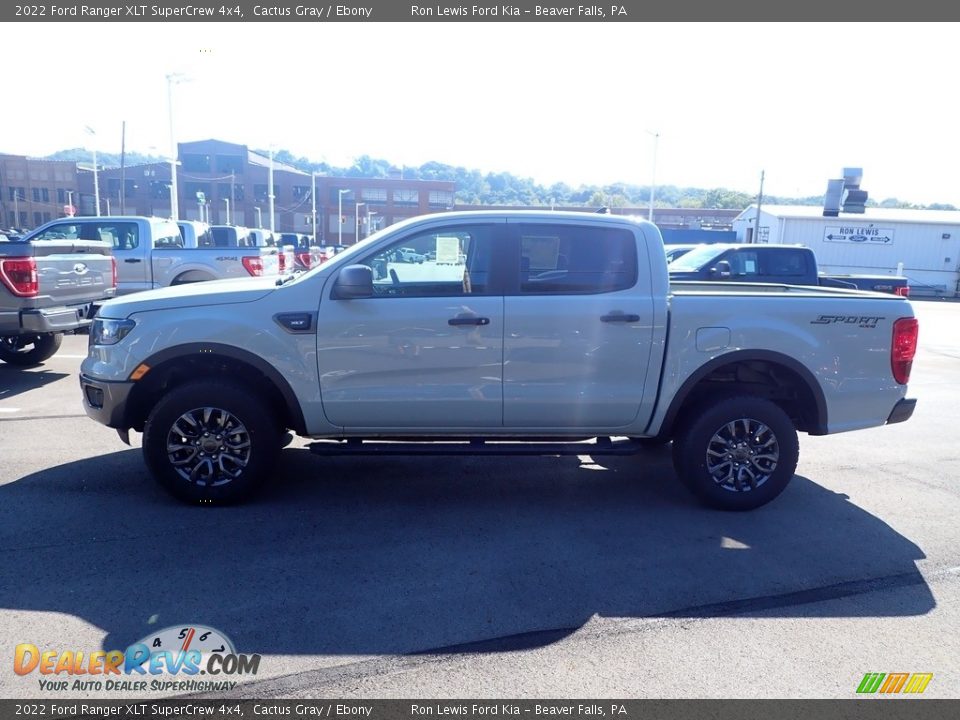 2022 Ford Ranger XLT SuperCrew 4x4 Cactus Gray / Ebony Photo #5