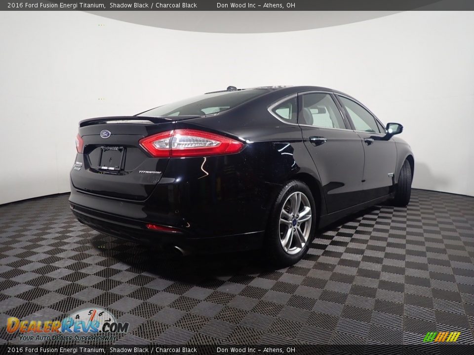 2016 Ford Fusion Energi Titanium Shadow Black / Charcoal Black Photo #17