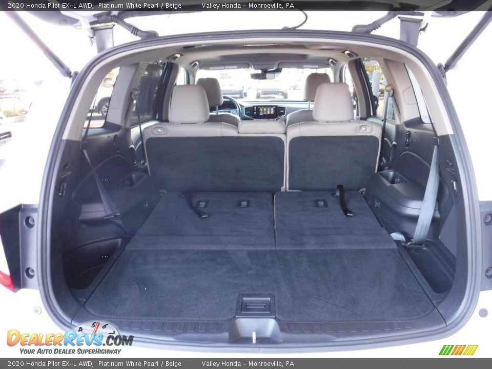 2020 Honda Pilot EX-L AWD Platinum White Pearl / Beige Photo #31