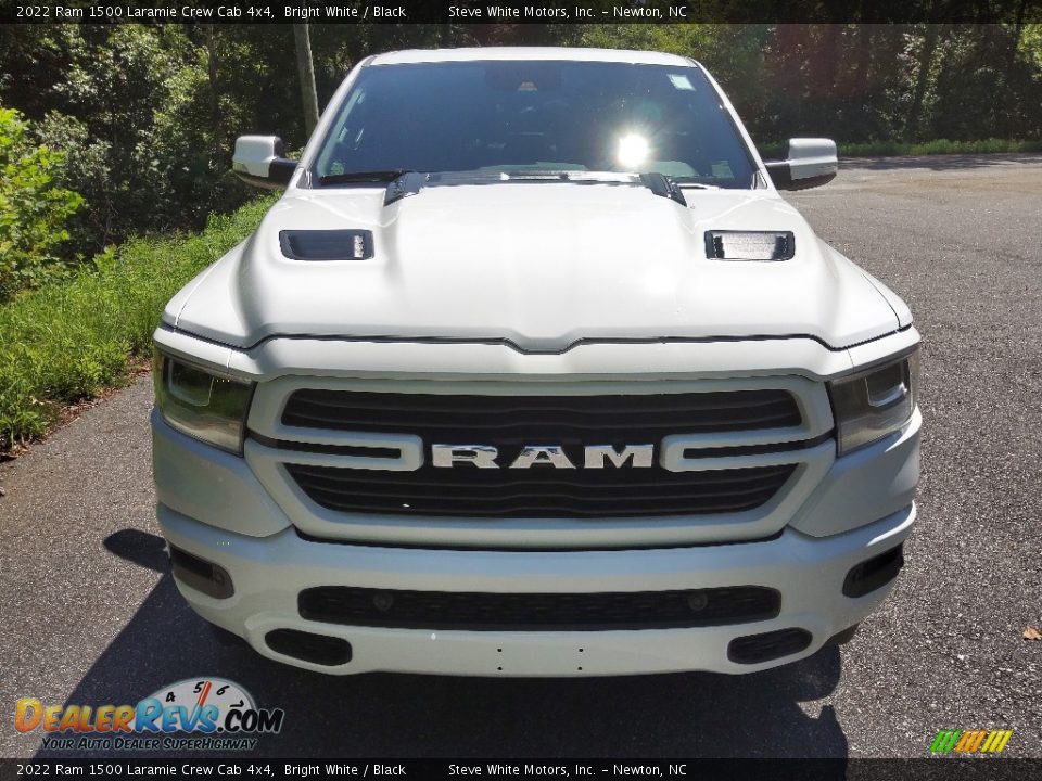 2022 Ram 1500 Laramie Crew Cab 4x4 Bright White / Black Photo #3