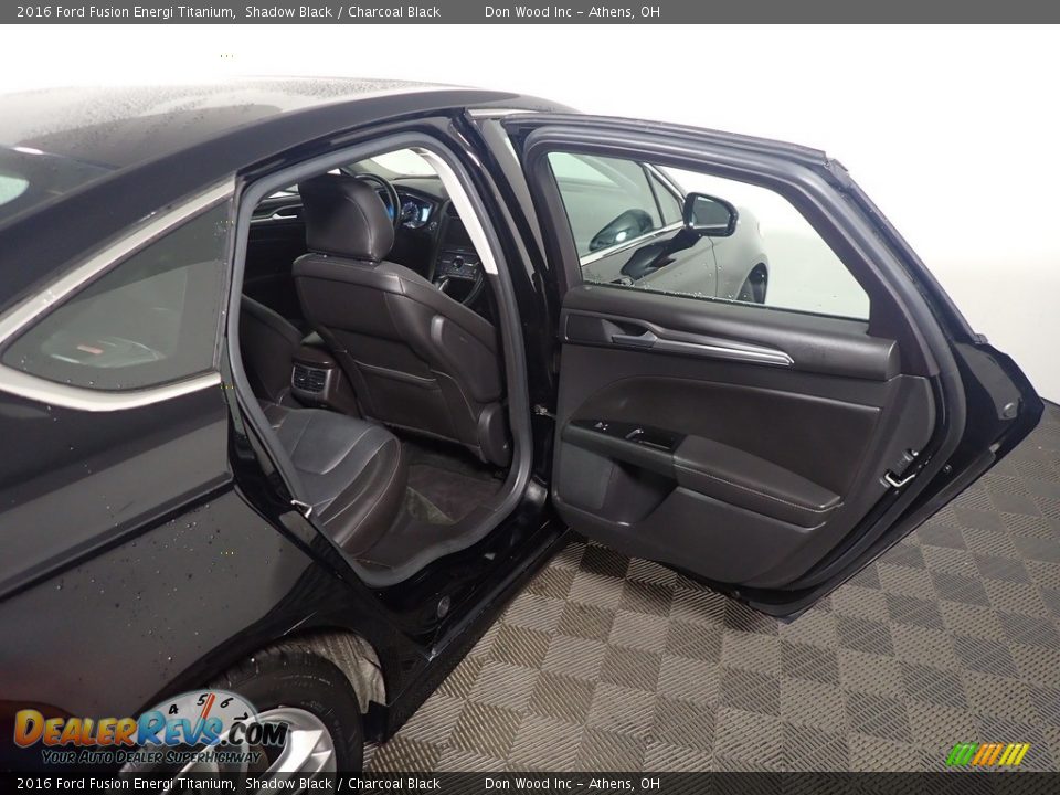 2016 Ford Fusion Energi Titanium Shadow Black / Charcoal Black Photo #36