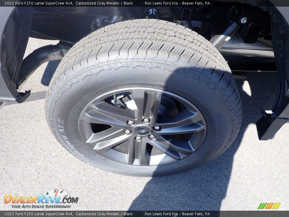 2022 Ford F150 Lariat SuperCrew 4x4 Carbonized Gray Metallic / Black Photo #9