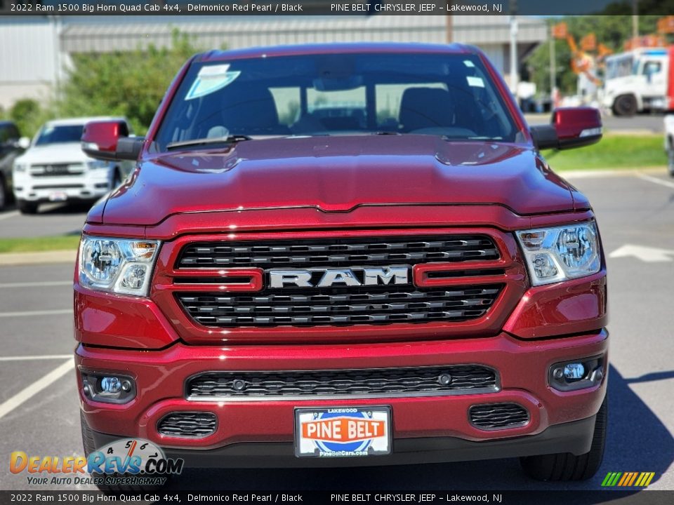 2022 Ram 1500 Big Horn Quad Cab 4x4 Delmonico Red Pearl / Black Photo #2