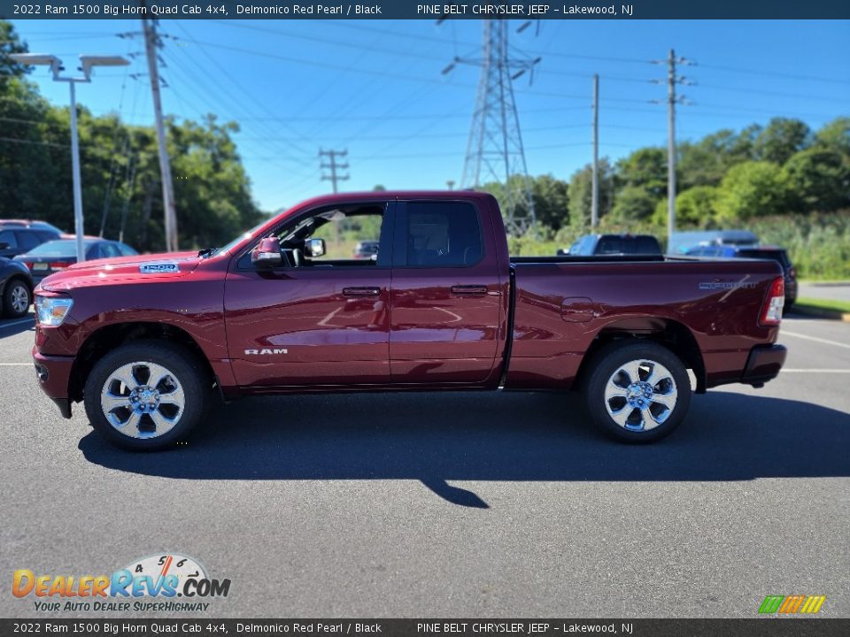 2022 Ram 1500 Big Horn Quad Cab 4x4 Delmonico Red Pearl / Black Photo #3