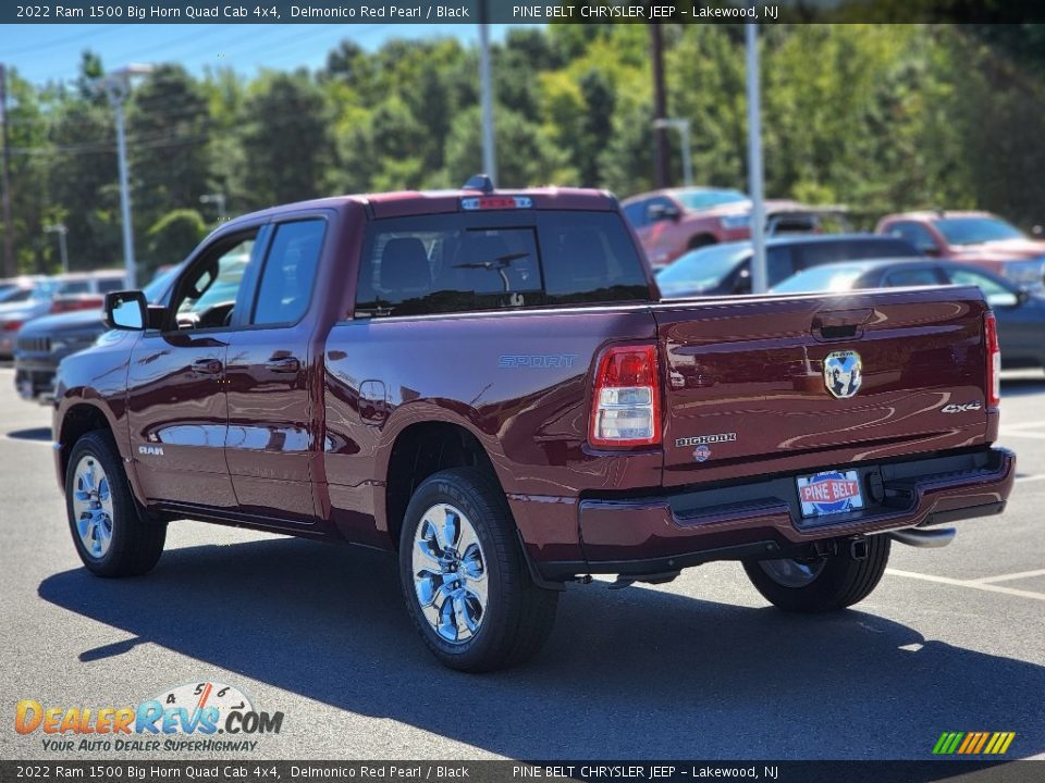 2022 Ram 1500 Big Horn Quad Cab 4x4 Delmonico Red Pearl / Black Photo #4