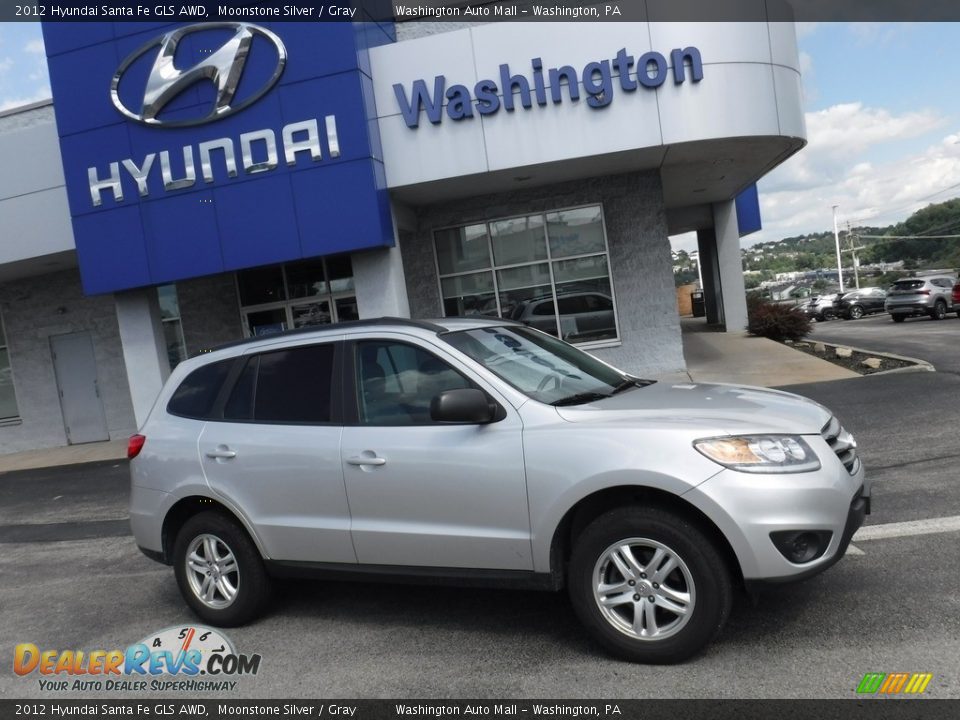 2012 Hyundai Santa Fe GLS AWD Moonstone Silver / Gray Photo #2