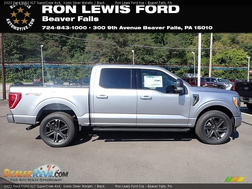 2022 Ford F150 XLT SuperCrew 4x4 Iconic Silver Metallic / Black Photo #1