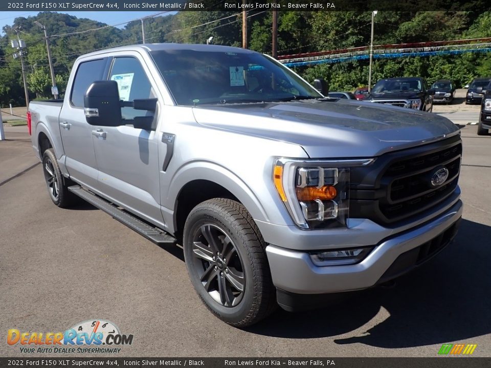 2022 Ford F150 XLT SuperCrew 4x4 Iconic Silver Metallic / Black Photo #2