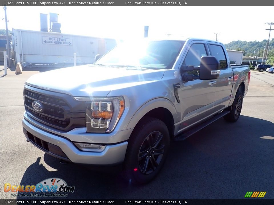 2022 Ford F150 XLT SuperCrew 4x4 Iconic Silver Metallic / Black Photo #4