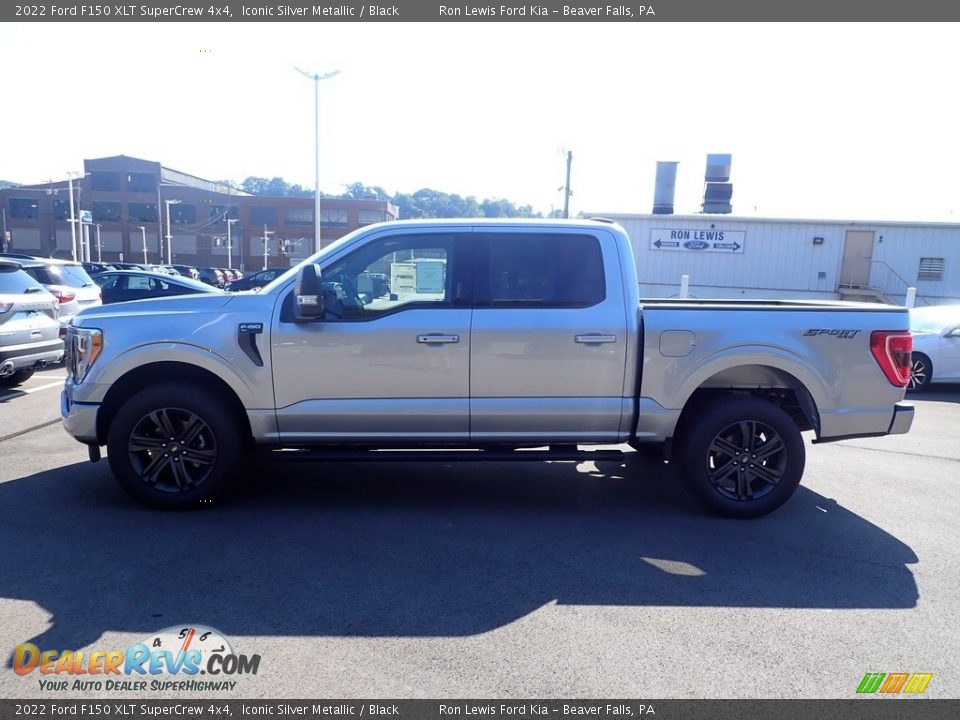 2022 Ford F150 XLT SuperCrew 4x4 Iconic Silver Metallic / Black Photo #5