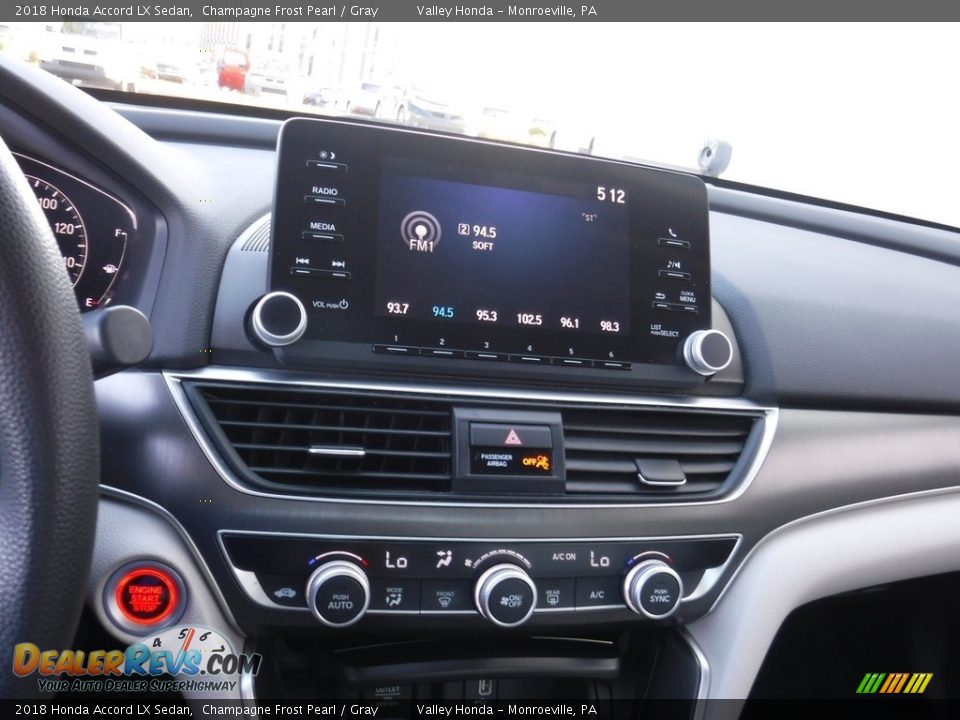 2018 Honda Accord LX Sedan Champagne Frost Pearl / Gray Photo #15