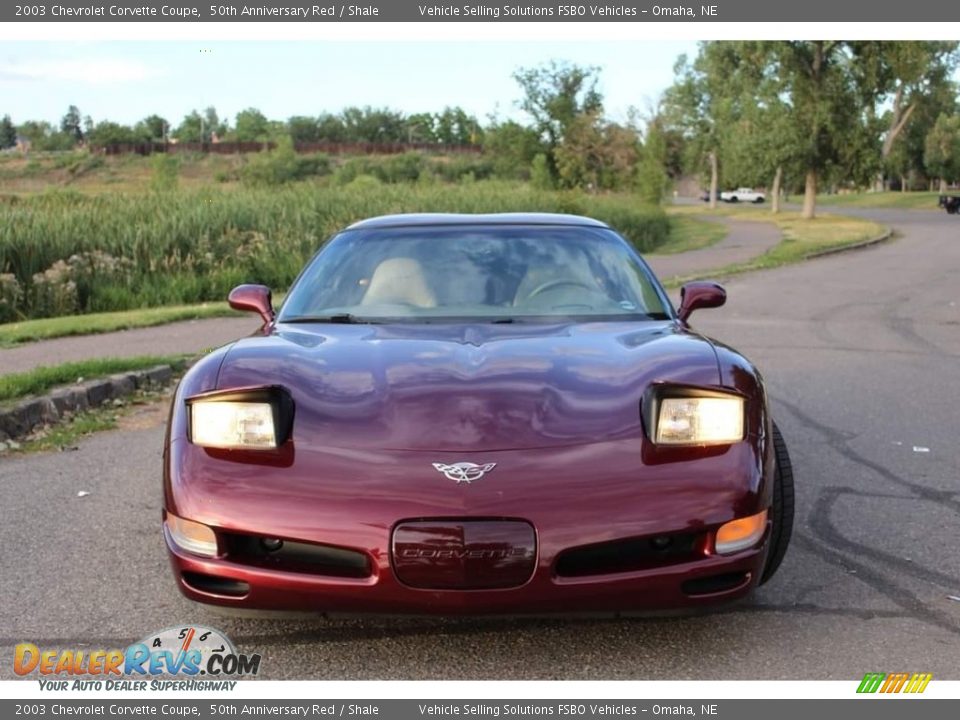 2003 Chevrolet Corvette Coupe 50th Anniversary Red / Shale Photo #4
