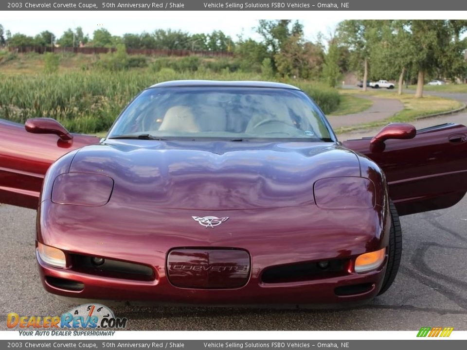 2003 Chevrolet Corvette Coupe 50th Anniversary Red / Shale Photo #6