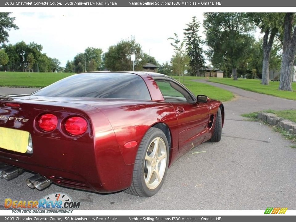 2003 Chevrolet Corvette Coupe 50th Anniversary Red / Shale Photo #7