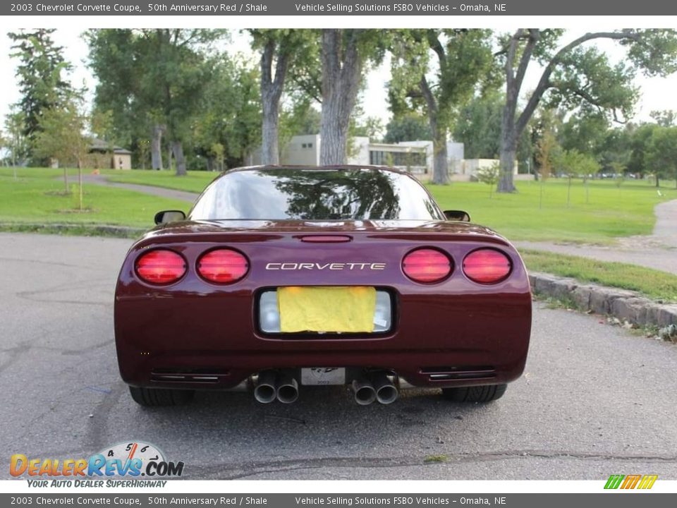 2003 Chevrolet Corvette Coupe 50th Anniversary Red / Shale Photo #8