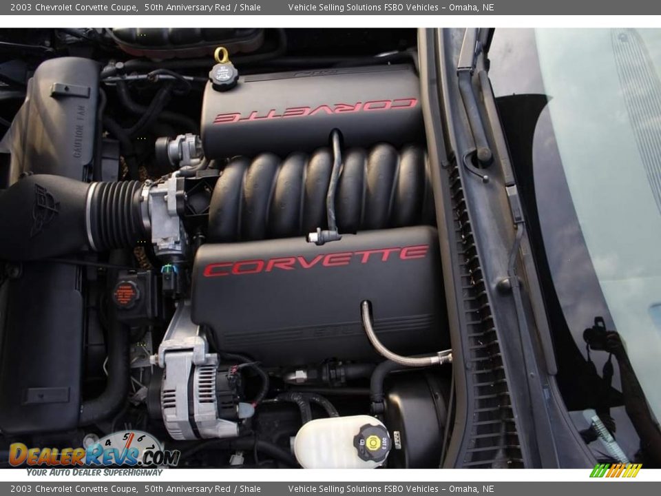 2003 Chevrolet Corvette Coupe 50th Anniversary Red / Shale Photo #10